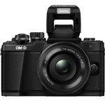 E-M10MarkII-BLK_front_(flashpop)_M1442EZ-BLK