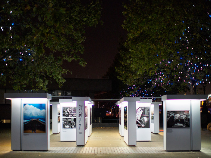 Edmond Terakopian's solo exhibition, Opera By The River on Riverside Walkway, South Bank, London. September 29, 2015. Photo: Edmond Terakopian