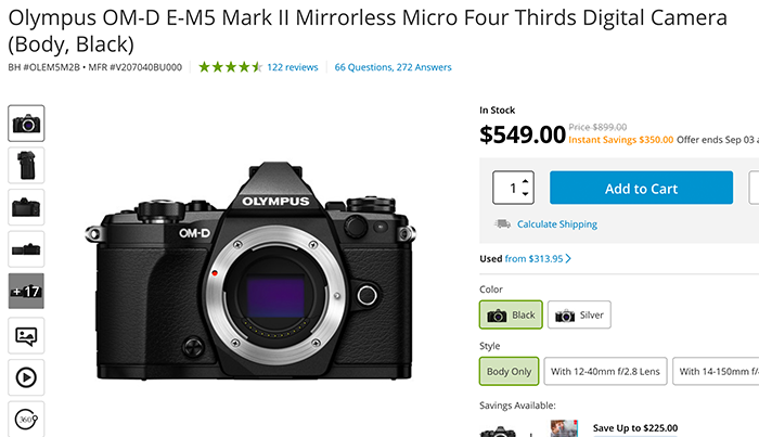 Two days left to grab this one: Save $350 on the Olympus E-M5 Mark II ...